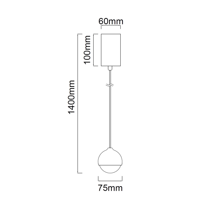 Open Design OR85099 - Lampada a sospensione LED su cavo BOLICINA LED/5W/230V, dorata