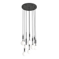 Open Design OR85341 - Lampadario a sospensione su cavo ERO 8xG9/8W/230V nero
