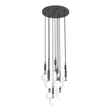 Open Design OR85372 - Lampadario a sospensione su cavo ERO 10xG9/8W/230V nero