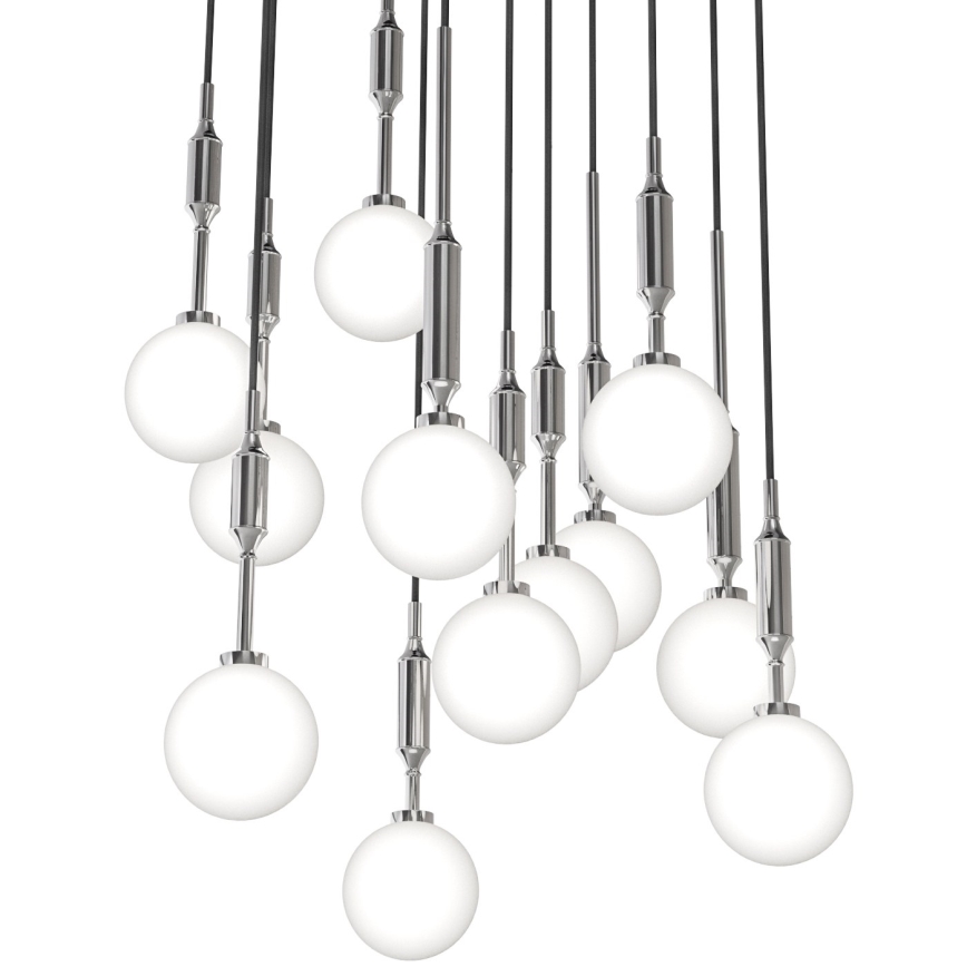 Open Design OR85389 - Lampadario a sospensione ERO su cavo 12xG9/8W/230V cromo lucido