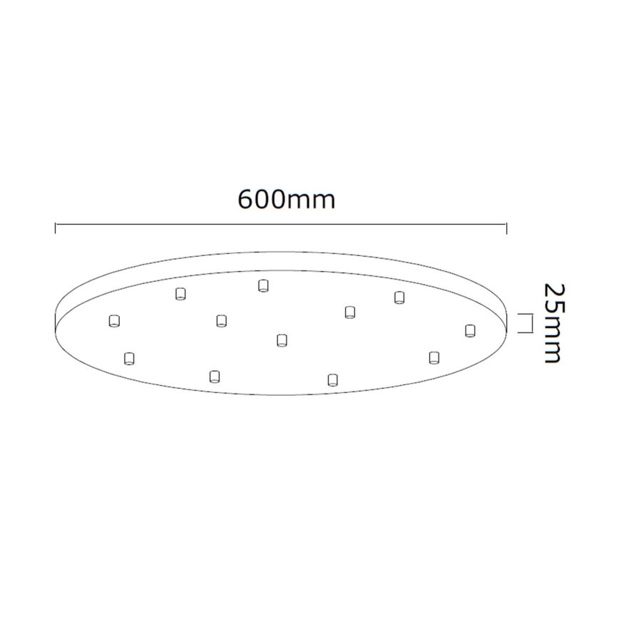 Open Design OR85389 - Lampadario a sospensione ERO su cavo 12xG9/8W/230V cromo lucido