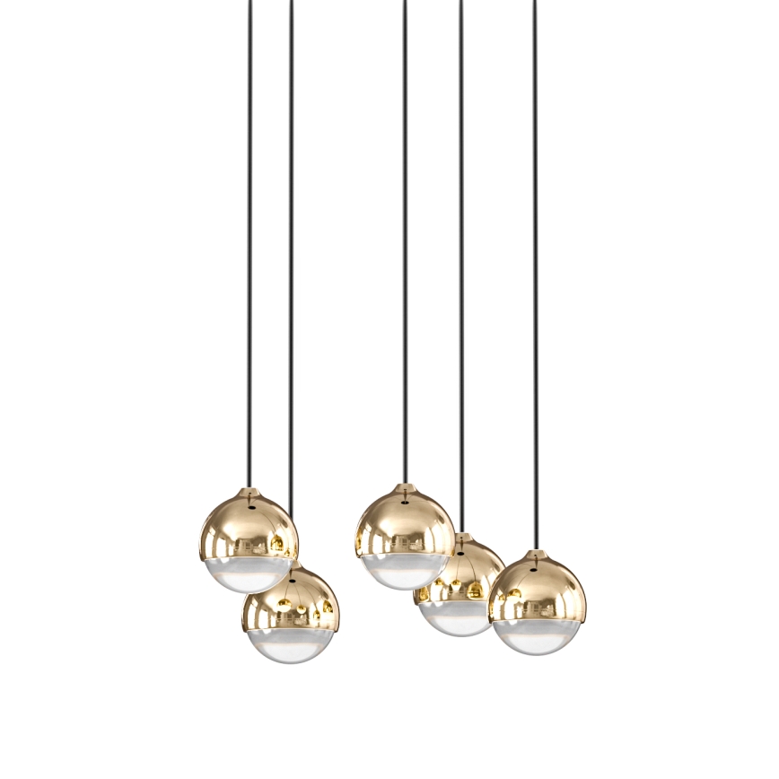 Open Design OR85518 - Lustre LED suspendu sur câble BOLICINA 5xLED/5W/230V doré/noir