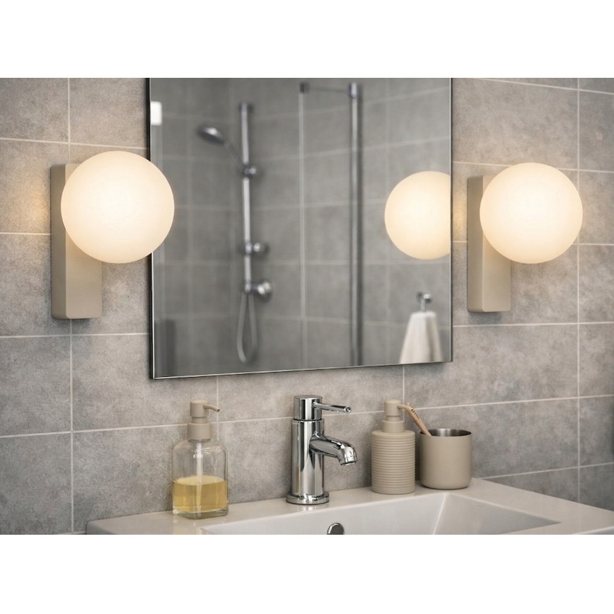 Open Design OR85549 - Applique da bagno BOLETTA 1xG9/8W/230V IP44 beige