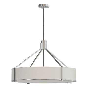 Open Design OR85655 - Lampadario a stelo DORETTO 6xE27/15W/230V Ø 70 cm cromo opaco/bianco