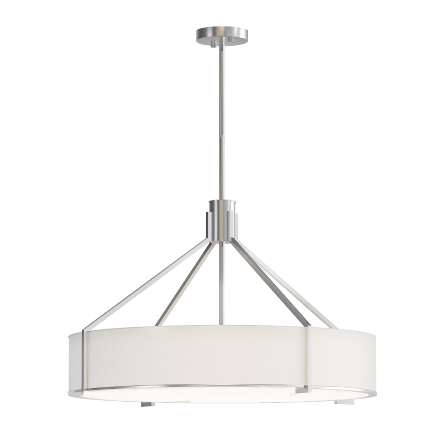 Open Design OR85655 - Lustre sur tige DORETTO 6xE27/15W/230V Ø 70 cm chrome mat/blanc