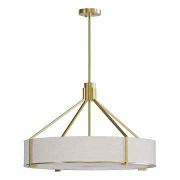 Open Design OR85662 - Stab-Pendelleuchte DORETTO 6xE27/15W/230V Ø 70 cm gold/weiß