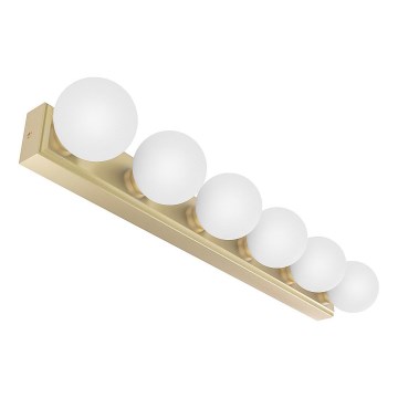 Open Design OR85686 - Applique da parete per bagno MERINO 6xG9/8W/230V 61 cm IP44 ottone