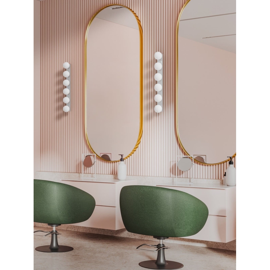 Open Design OR85693 - Applique da bagno MERINO 6xG9/8W/230V 61 cm IP44 cromo lucido