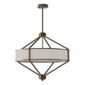 Open Design OR85846 - Lampadario a stelo ZUNDO 4xE27/15W/230V marrone/beige