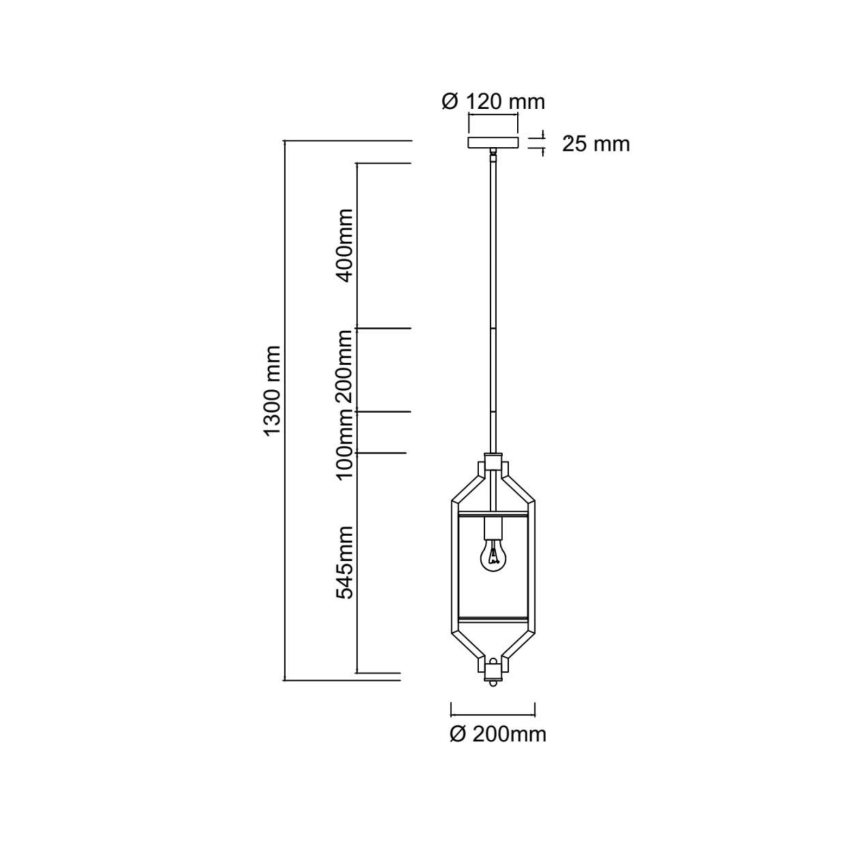 Open Design OR85860 - Suspension sur tige ZUNDO 1xE27/15W/230V laiton/blanc