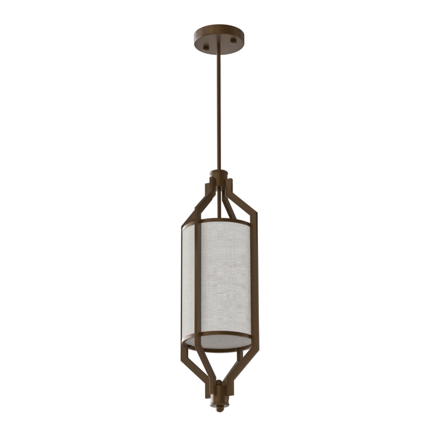 Open Design OR85877 - Pendelleuchte an Stange ZUNDO 1xE27/15W/230V braun/beige