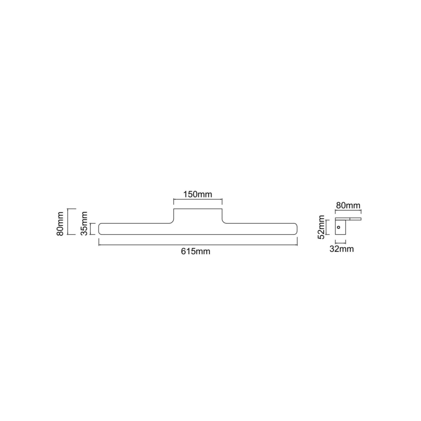 Open Design OR86119 - Illuminazione a LED per specchio da bagno LUCE LED/11W/230V 3000/4500/6500K 61,5 cm IP44 ottone