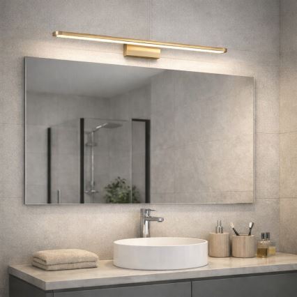 Open Design OR86140 - Lampada LED per specchio da bagno LUCE LED/12W/230V 3000/4500/6500K 91,5 cm IP44 ottone