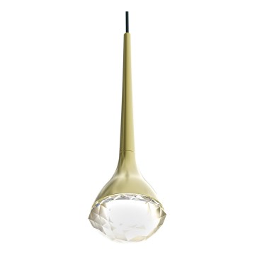 Open Design OR86171 - LED-Pendelleuchte CRIMA LED/7W/230V, Messing, mit Stahlseilaufhängung