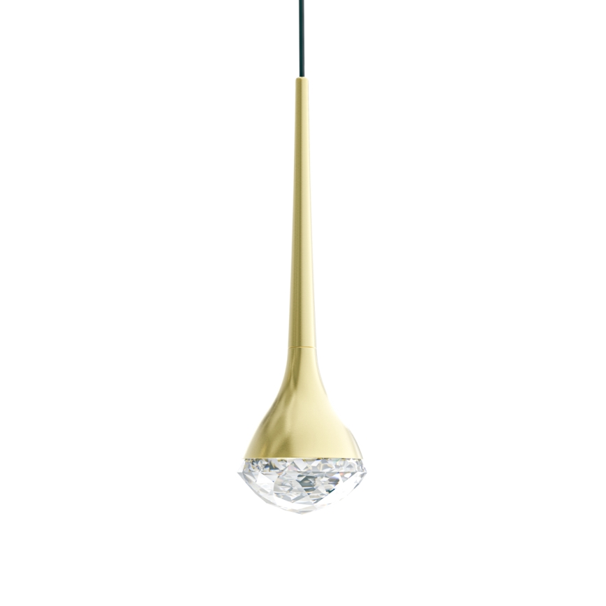 Open Design OR86171 - LED-Pendelleuchte CRIMA LED/7W/230V, Messing, mit Stahlseilaufhängung