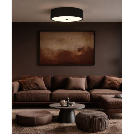 Open Design OR86591 - Plafoniera ZALINDRO 6xE27/15W/230V diam. 74,5 cm nero
