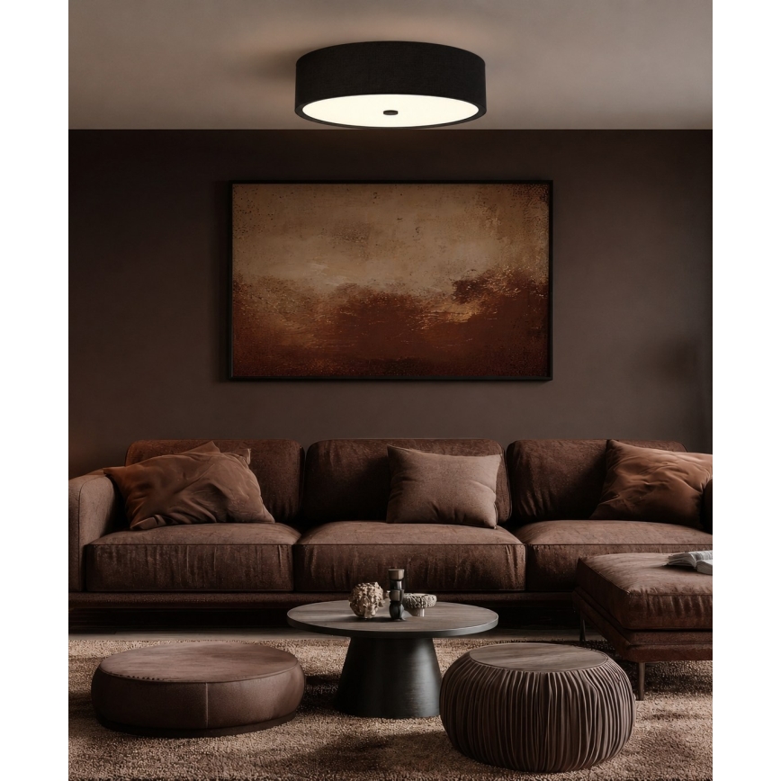 Open Design OR86591 - Plafoniera ZALINDRO 6xE27/15W/230V diam. 74,5 cm nero
