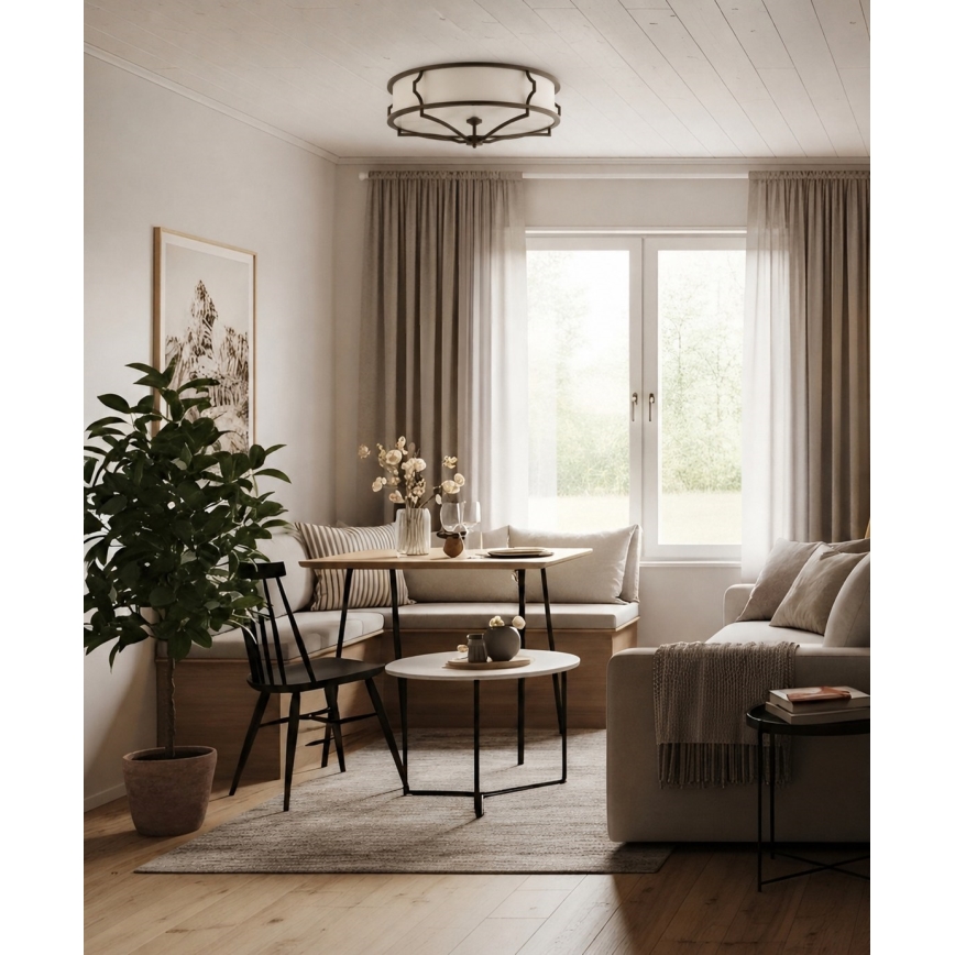 Open Design OR86607 - Deckenleuchte STESSO 4xE27/12W/230V Ø 65 cm braun
