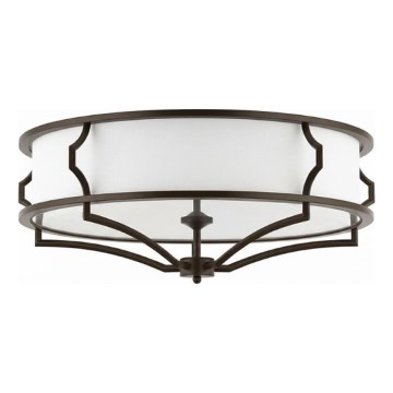 Open Design OR86614 - Plafoniera STESSO 6xE27/12W/230V Ø 85 cm marrone