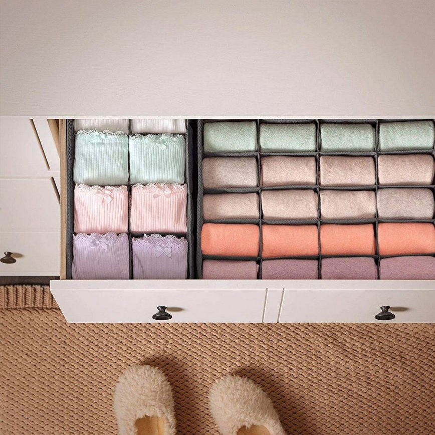 Organizzatore per biancheria da cassetto GRANT grigio