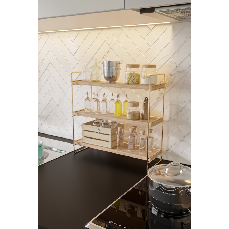 Organizzatore per scaffali 45x40 cm oro/marrone
