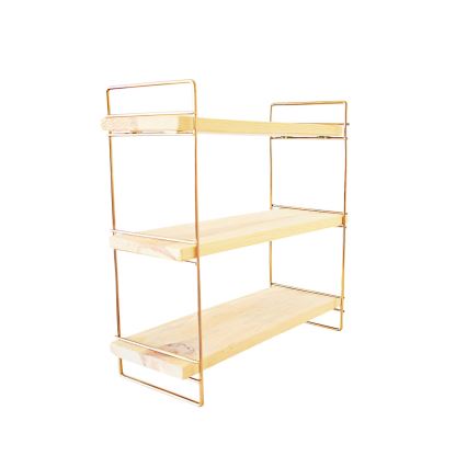 Organizzatore per scaffali 45x40 cm oro/marrone