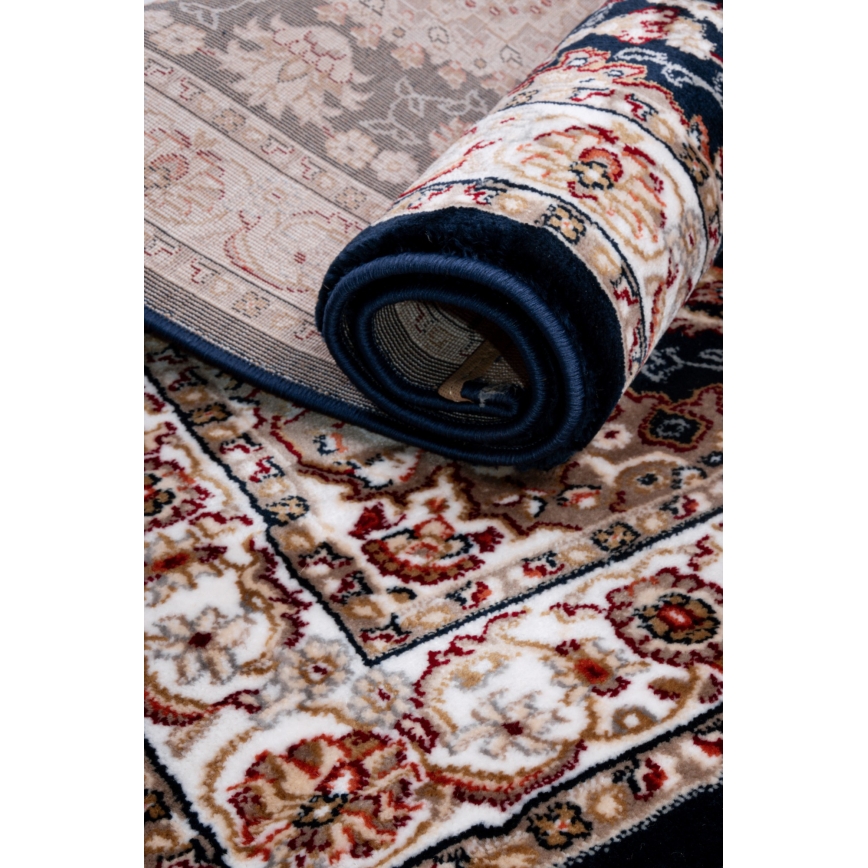 Orientalischer Teppich DUBAI 80x150 cm 2300 g/m² dunkelblau