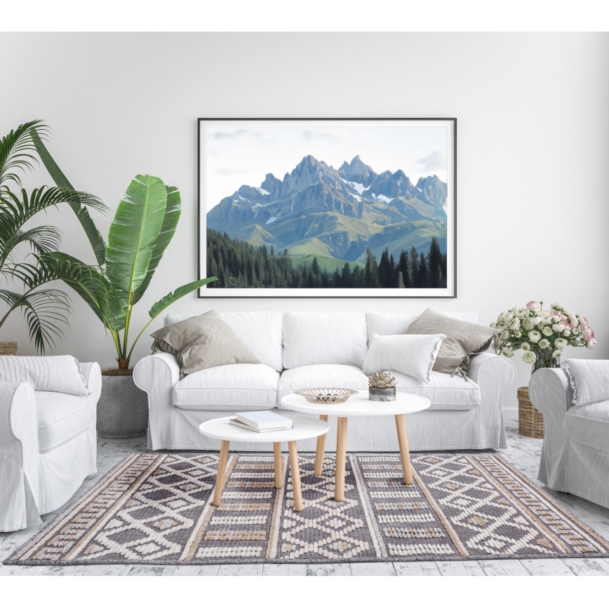 Orientalischer Teppich NEPAL 80x153 cm grau/beige