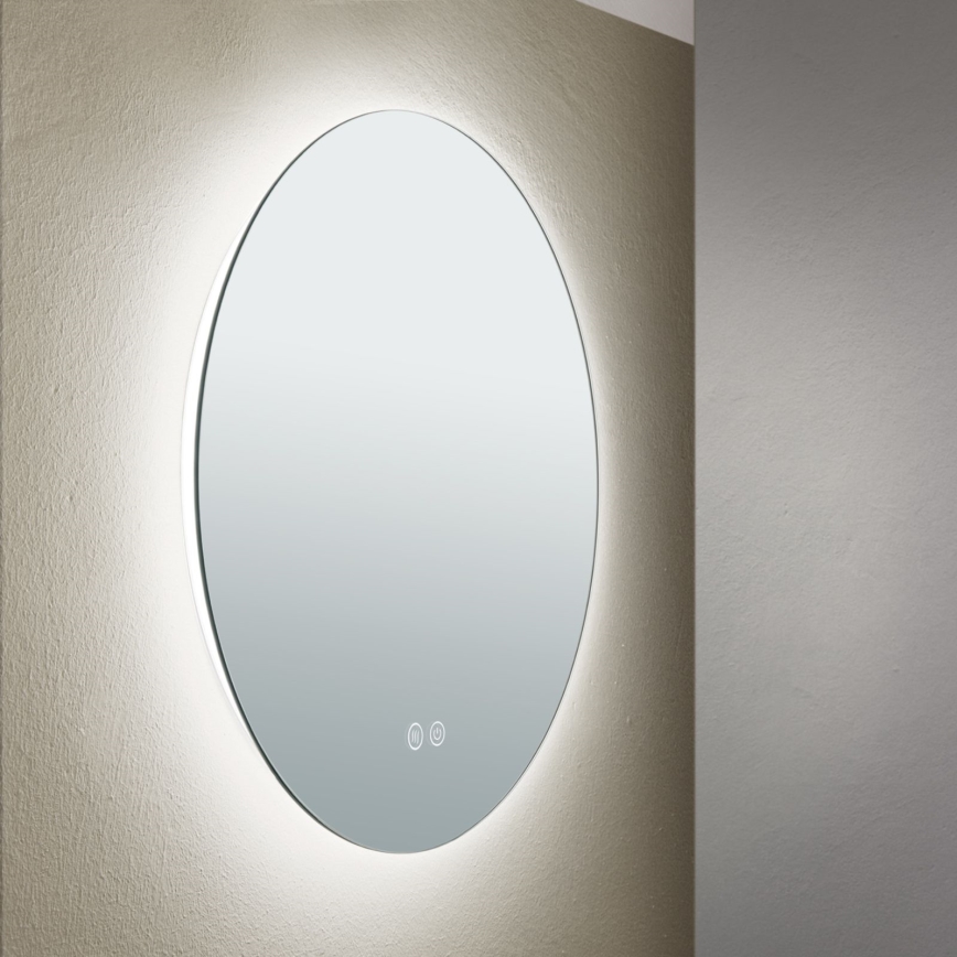 LED Bagno heated muro specchio con un retroilluminazione FOCUS LED/18W/230V 3000/4200/6000K diametro 45 cm IP44