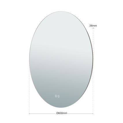 LED-Badezimmer-Wandspiegel mit Hintergrundbeleuchtung FOCUS LED/25W/230V 3000/4200/6000K d 60 cm IP44