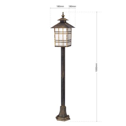 Lampada da esterno KIKO 1xE27/11W/230V IP44 bronzo/patina