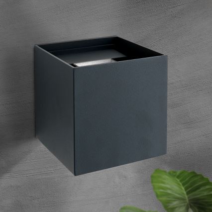 Applique murale extérieure LED CUBE 2xLED/3W/230V IP54 anthracite