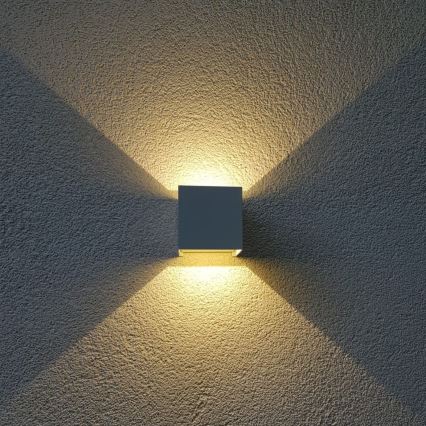 Applique murale extérieure LED CUBE 2xLED/3W/230V IP54 blanc