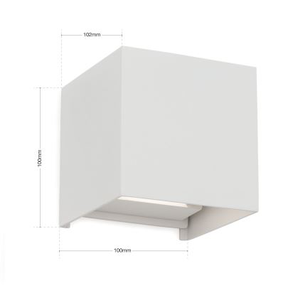 Applique murale extérieure LED CUBE 2xLED/3W/230V IP54 blanc