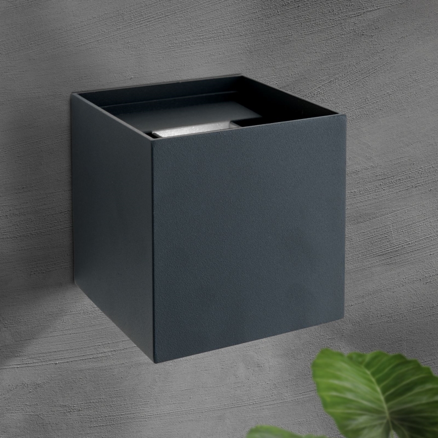 Lampada da parete LED da esterno CUBE 2xLED/3W/230V IP54 antracite