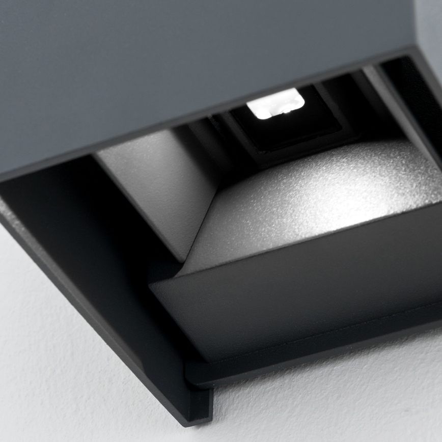 Lampada da parete LED da esterno CUBE 2xLED/3W/230V IP54 antracite