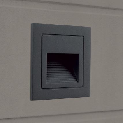 Lampada LED da incasso LORO LED/2W/230V IP65 antracite