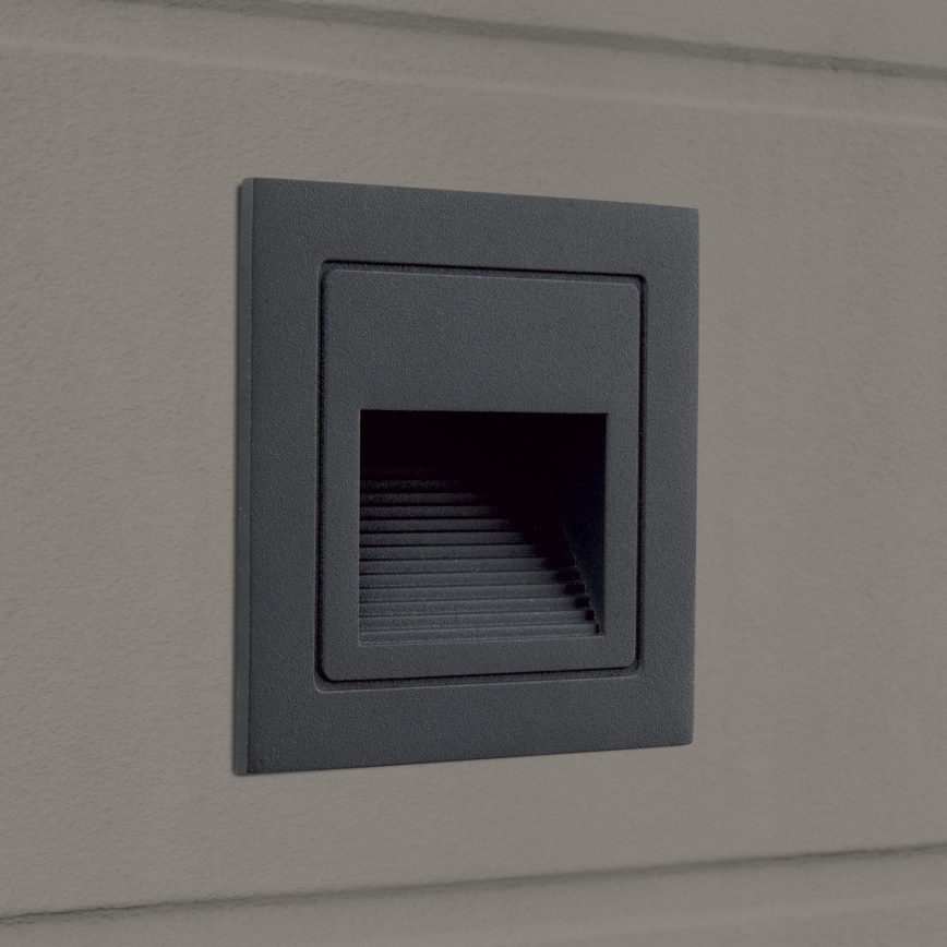 Lampada LED da incasso LORO LED/2W/230V IP65 antracite