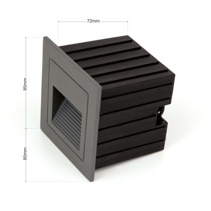 Lampada LED da incasso LORO LED/2W/230V IP65 antracite