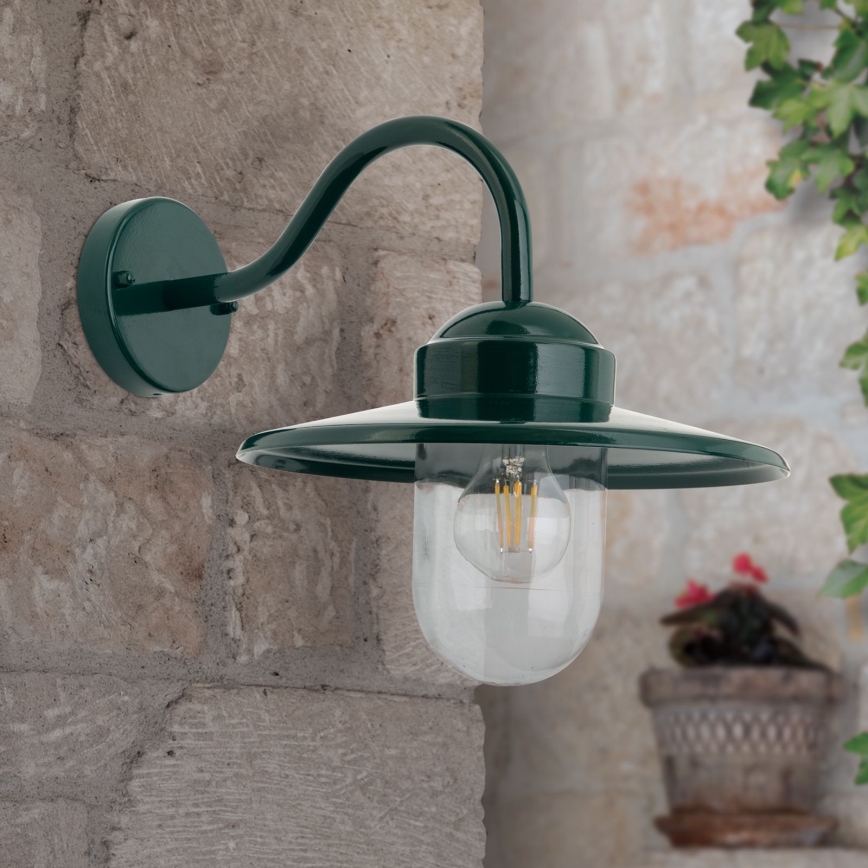 Applique da esterno EDWARD 1xE27/60W/230V IP44 verde