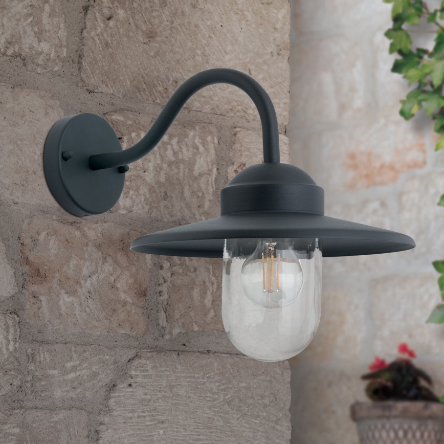 Außenwandleuchte EDWARD 1xE27/60W/230V IP44 Anthrazit