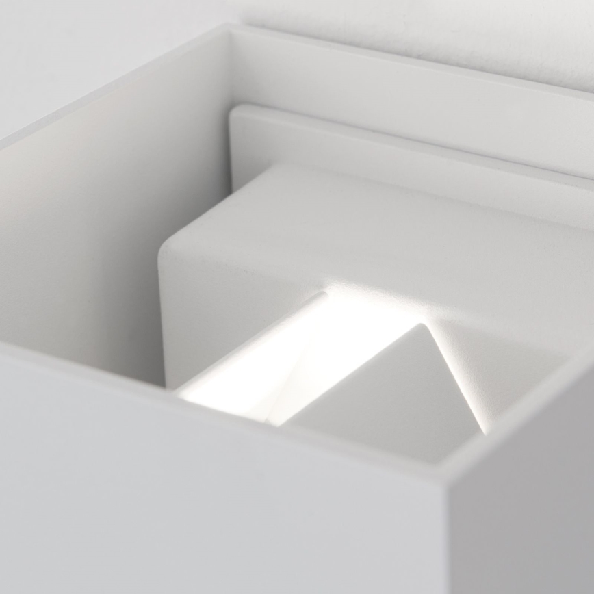 LED Lampada da parete per esterni con sensore di movimento e crepuscolare CUBE-S LED/13W/230V IP54 bianco