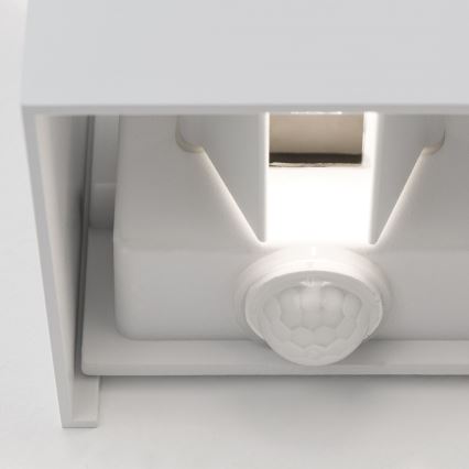 LED Lampada da parete per esterni con sensore di movimento e crepuscolare CUBE-S LED/13W/230V IP54 bianco