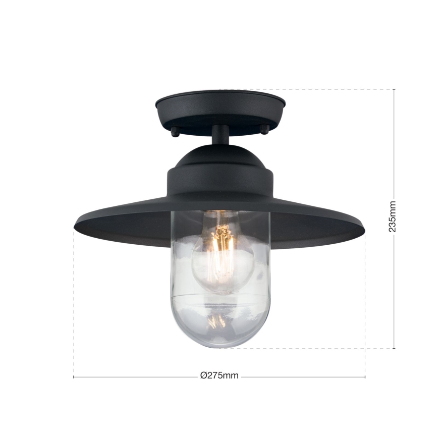 Plafonnier d'extérieur à montage en surface EDWARD 1xE27/60W/230V IP44 anthracite