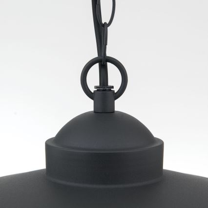Lampada a sospensione da esterno EDWARD 1xE27/60W/230V IP44 nero