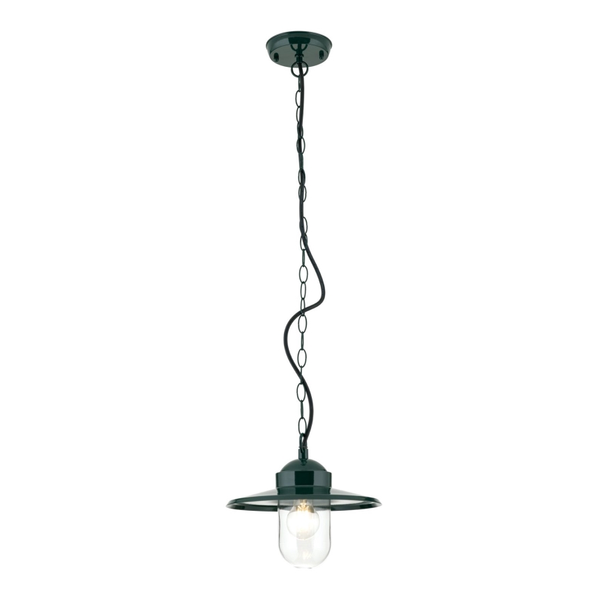 Lampada a sospensione da esterno EDWARD 1xE27/60W/230V IP44 verde