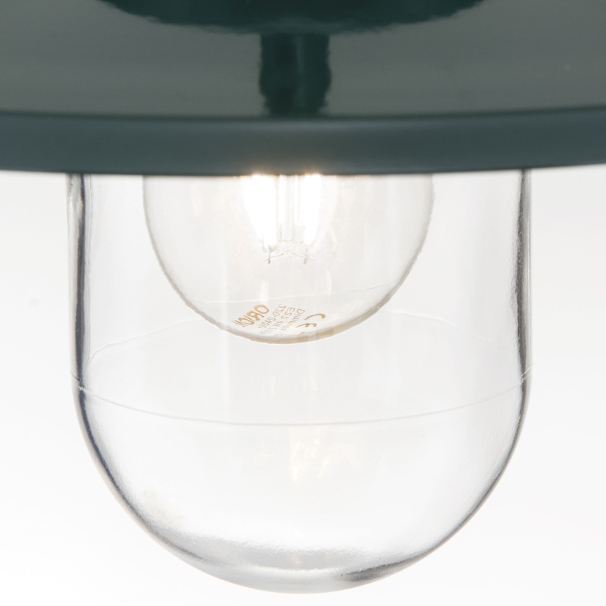 Lampada a sospensione da esterno EDWARD 1xE27/60W/230V IP44 verde