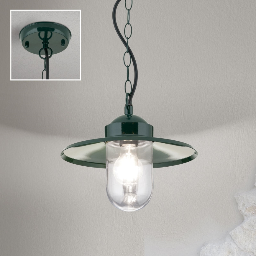 Outdoor-Pendelleuchte EDWARD 1xE27/60W/230V IP44 grün