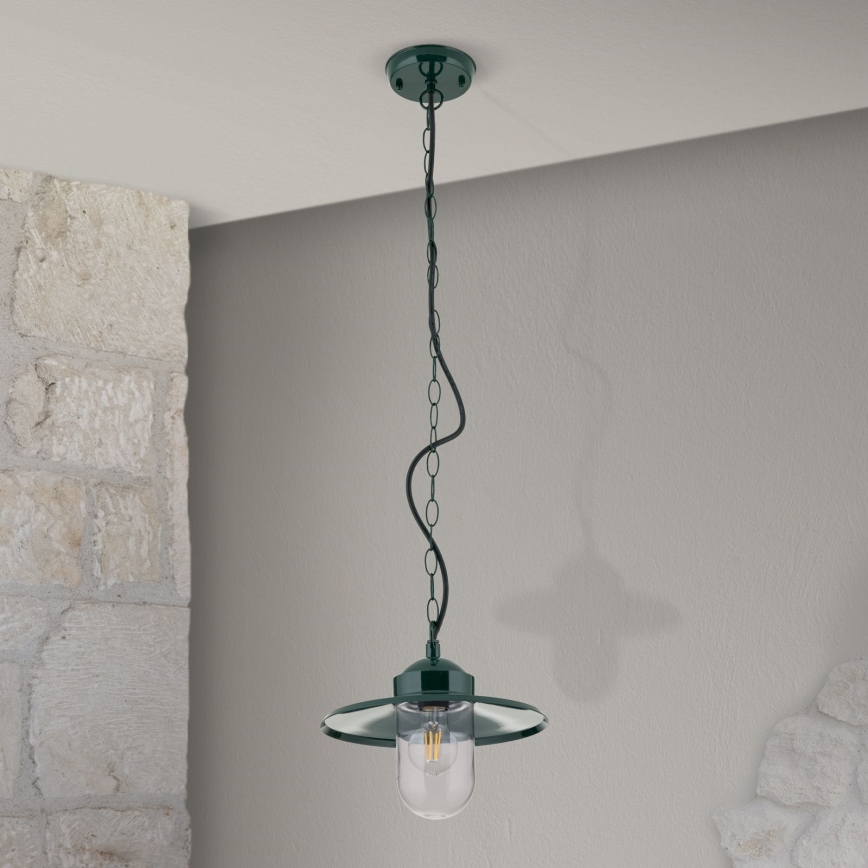 Outdoor-Pendelleuchte EDWARD 1xE27/60W/230V IP44 grün