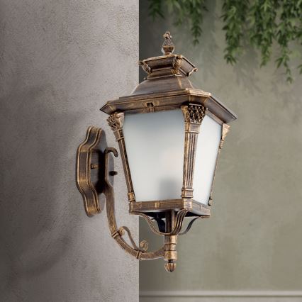 Lampada da parete per esterni AIKO 1xE27/60W/230V IP23 bronzo/patina